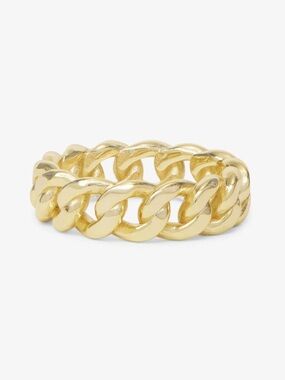 Melinda Maria Gold Chunky Curb Chain Ring